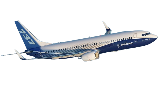 Boeing 737 aircraft in flight